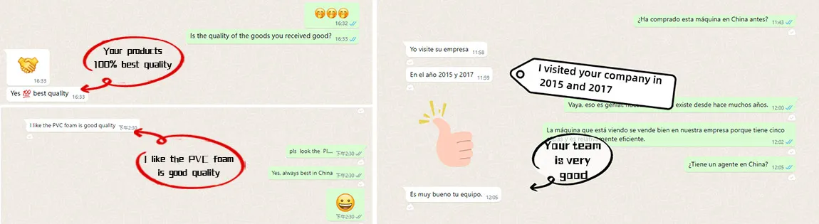 ペルーの顧客からの賞賛